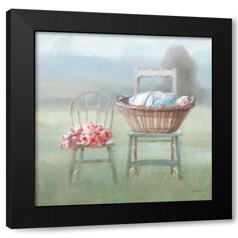 Laundry Day III Black Modern Wood Framed Art Print with Double Matting by Nai, Danhui