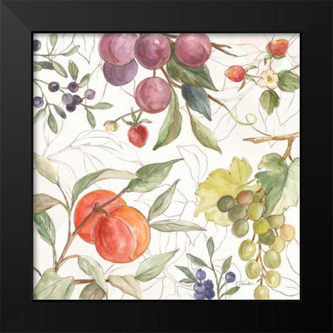 In the Orchard VIII Black Modern Wood Framed Art Print by Vassileva, Silvia