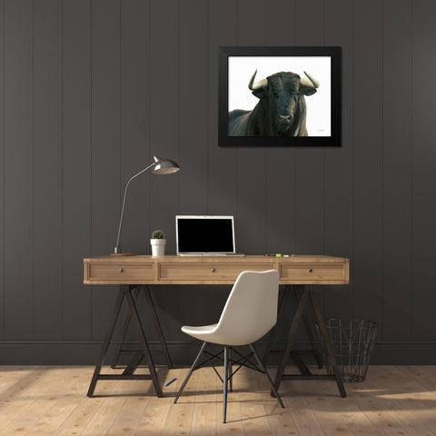 Bullish Black Modern Wood Framed Art Print by Wiens, James