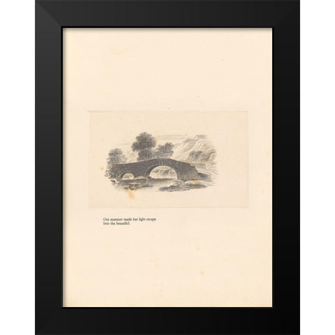 Textbook Landscape Black Modern Wood Framed Art Print by Wild Apple Portfolio