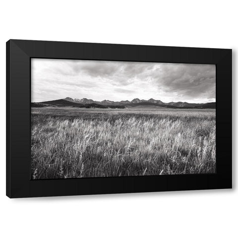 Sawtooth Mountains Idaho II BW Black Modern Wood Framed Art Print by Majchrowicz, Alan