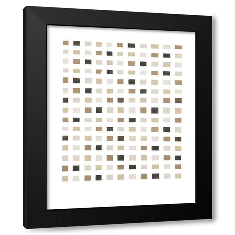 Gridwork in Grays Black Modern Wood Framed Art Print by Wild Apple Portfolio