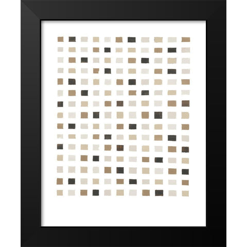 Gridwork in Grays Black Modern Wood Framed Art Print by Wild Apple Portfolio