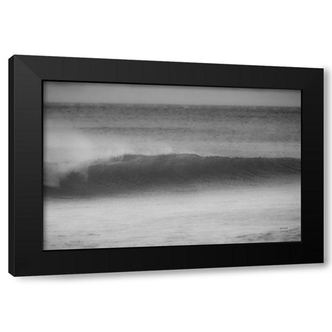 Curling Lip BW Black Modern Wood Framed Art Print by Larson, Nathan