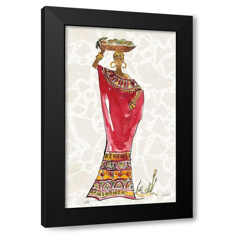 African Flair IX C Black Modern Wood Framed Art Print with Double Matting by Tavoletti, Anne