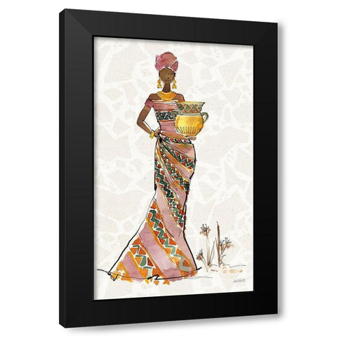 African Flair X C Black Modern Wood Framed Art Print by Tavoletti, Anne