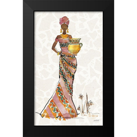 African Flair X C Black Modern Wood Framed Art Print by Tavoletti, Anne
