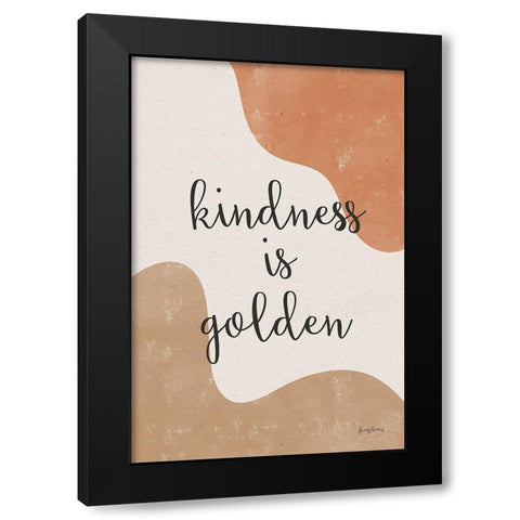 Kindness Warm Black Modern Wood Framed Art Print with Double Matting by Thorns, Becky