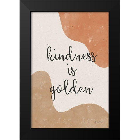 Kindness Warm Black Modern Wood Framed Art Print by Thorns, Becky