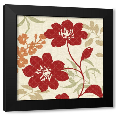 Floral Shadows II Black Modern Wood Framed Art Print by Audit, Lisa