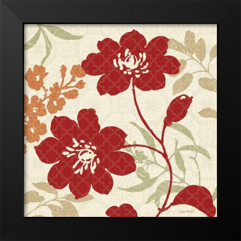 Floral Shadows II Black Modern Wood Framed Art Print by Audit, Lisa