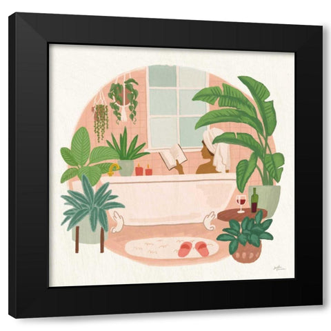 Urban Jungle I Black Modern Wood Framed Art Print with Double Matting by Penner, Janelle