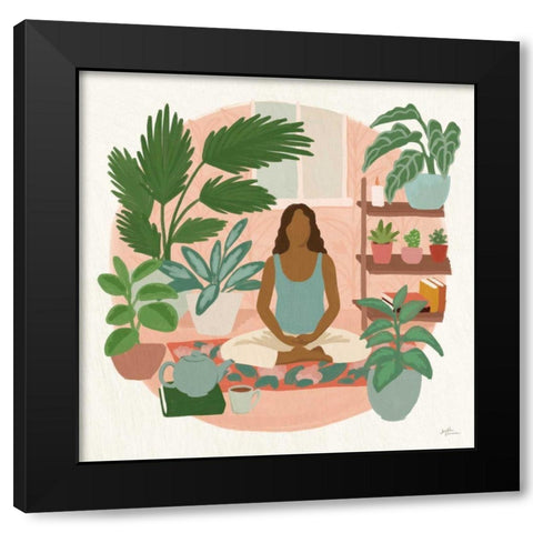 Urban Jungle II Black Modern Wood Framed Art Print with Double Matting by Penner, Janelle