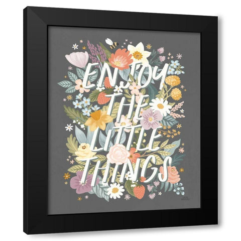 Spring Garden IV Black Modern Wood Framed Art Print by Marshall, Laura