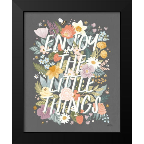 Spring Garden IV Black Modern Wood Framed Art Print by Marshall, Laura