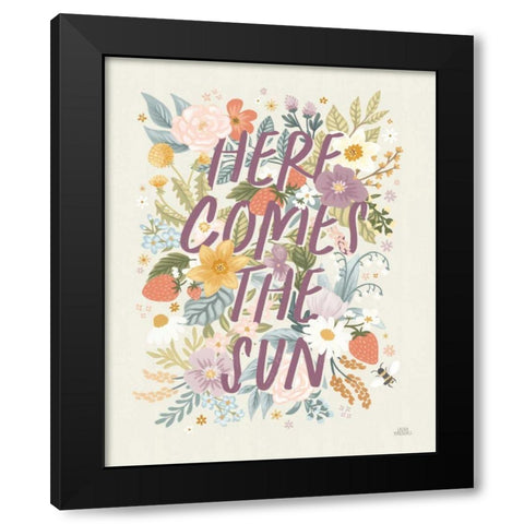 Spring Garden V Black Modern Wood Framed Art Print by Marshall, Laura