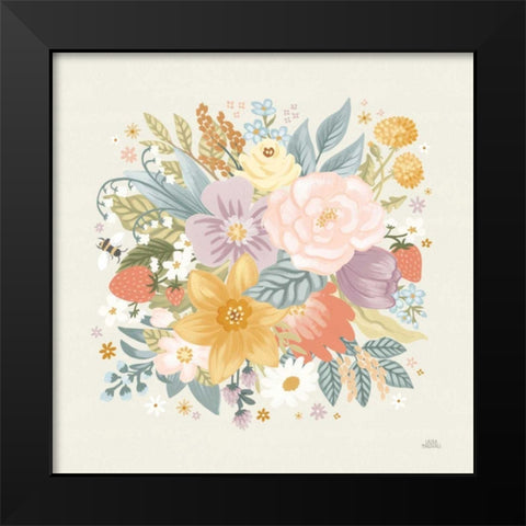 Spring Garden VI Black Modern Wood Framed Art Print by Marshall, Laura