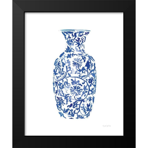 Chinoiserie Vase II Black Modern Wood Framed Art Print by Charro, Mercedes Lopez