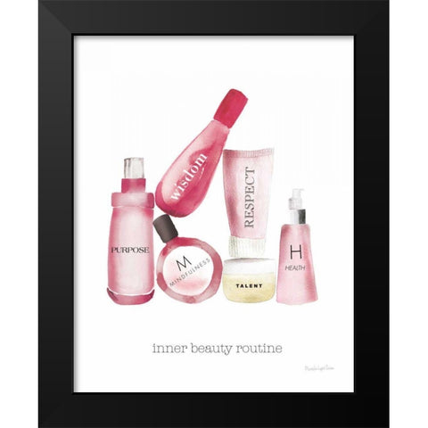 Inner Beauty III Black Modern Wood Framed Art Print by Charro, Mercedes Lopez