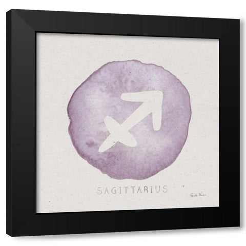 Mystic Zodiac IX Black Modern Wood Framed Art Print by Zaman, Farida