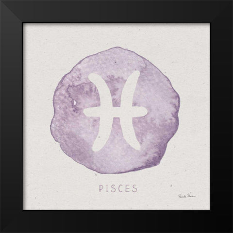 Mystic Zodiac XII Black Modern Wood Framed Art Print by Zaman, Farida
