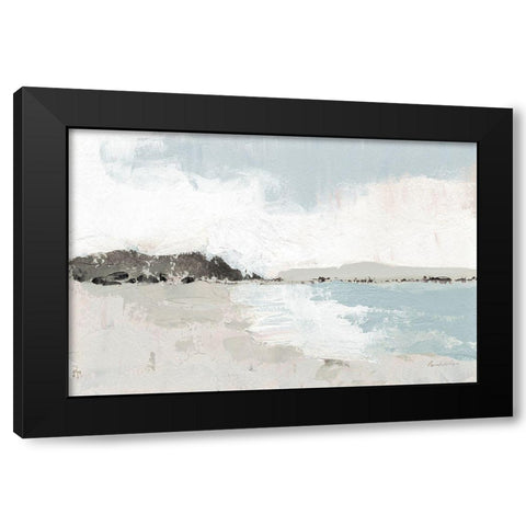 Calm Water Neutral Black Modern Wood Framed Art Print with Double Matting by Munger, Pamela