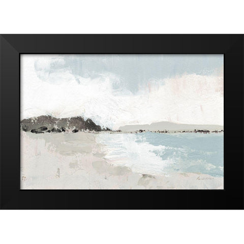 Calm Water Neutral Black Modern Wood Framed Art Print by Munger, Pamela