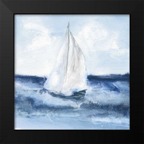 Sailboats II Black Modern Wood Framed Art Print by Paschke, Chris