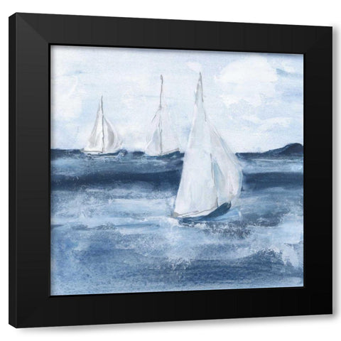 Sailboats VI Black Modern Wood Framed Art Print by Paschke, Chris