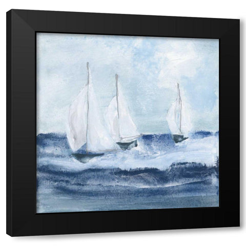 Sailboats VII Black Modern Wood Framed Art Print by Paschke, Chris