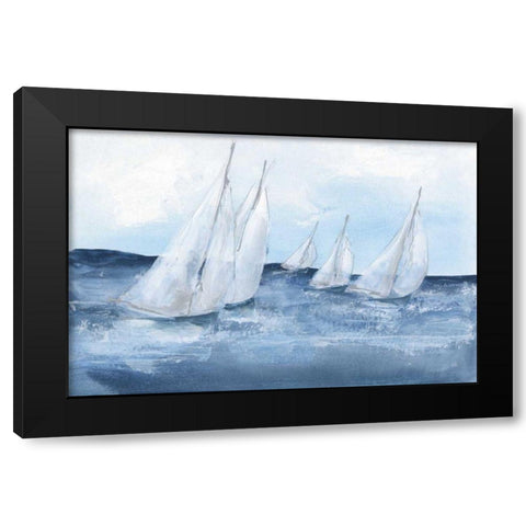 Group Sail III Black Modern Wood Framed Art Print with Double Matting by Paschke, Chris