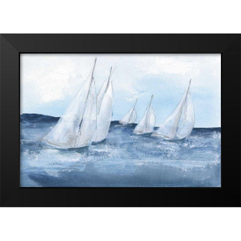 Group Sail III Black Modern Wood Framed Art Print by Paschke, Chris