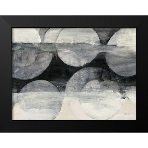 Eclipse Neutral Horizontal Crop Black Modern Wood Framed Art Print by Hristova, Albena