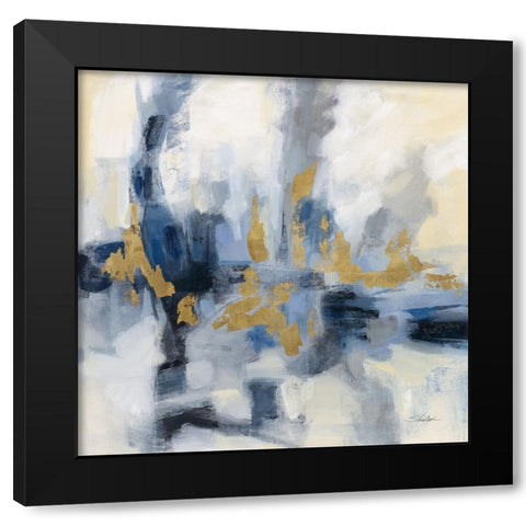 Midnight Embrace Black Modern Wood Framed Art Print by Vassileva, Silvia