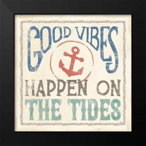 Coastal Portrait III Coral Black Modern Wood Framed Art Print by Charron, Veronique