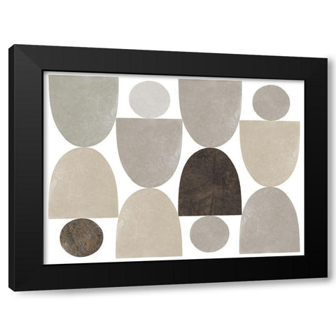 Ups and Downs v1 Black Modern Wood Framed Art Print by Wild Apple Portfolio