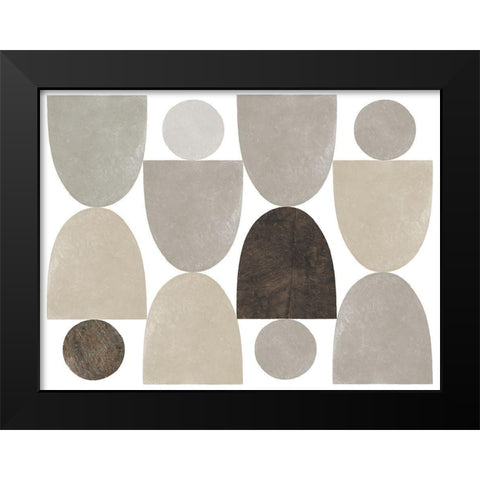 Ups and Downs v1 Black Modern Wood Framed Art Print by Wild Apple Portfolio