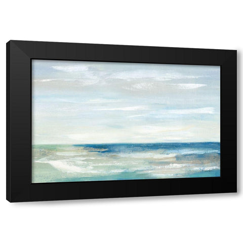Early Morning Waves III Black Modern Wood Framed Art Print by Vassileva, Silvia