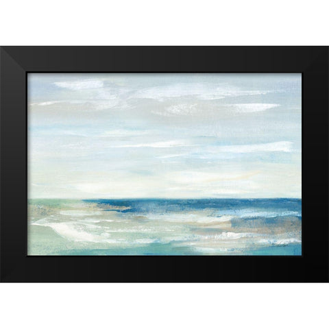 Early Morning Waves III Black Modern Wood Framed Art Print by Vassileva, Silvia
