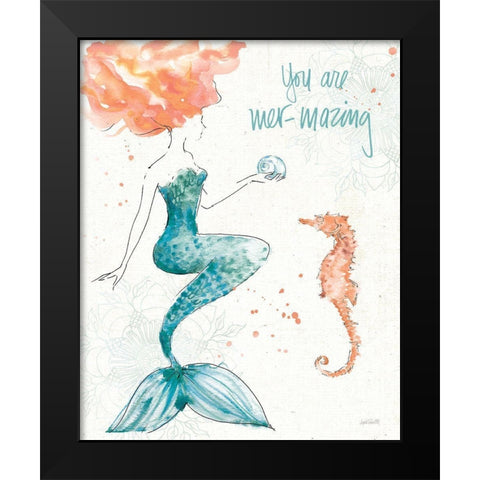 Sea Sirens I Black Modern Wood Framed Art Print by Tavoletti, Anne