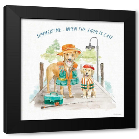 Summer Fun III Black Modern Wood Framed Art Print by Grove, Beth