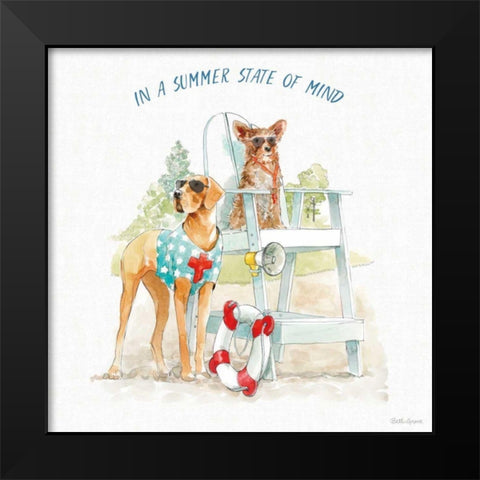 Summer Fun IV Black Modern Wood Framed Art Print by Grove, Beth