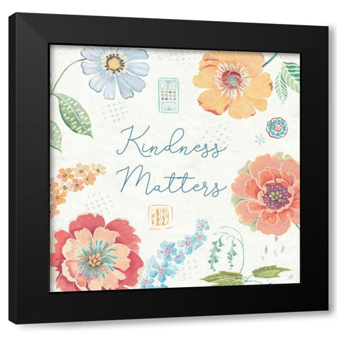 Happy Meadow IV Black Modern Wood Framed Art Print with Double Matting by Brissonnet, Daphne
