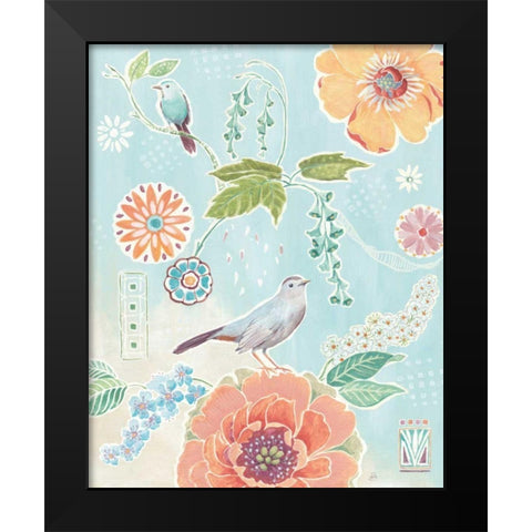 Happy Meadow VII Black Modern Wood Framed Art Print by Brissonnet, Daphne