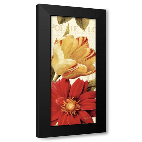 Poesie Florale Panel II Black Modern Wood Framed Art Print by Audit, Lisa