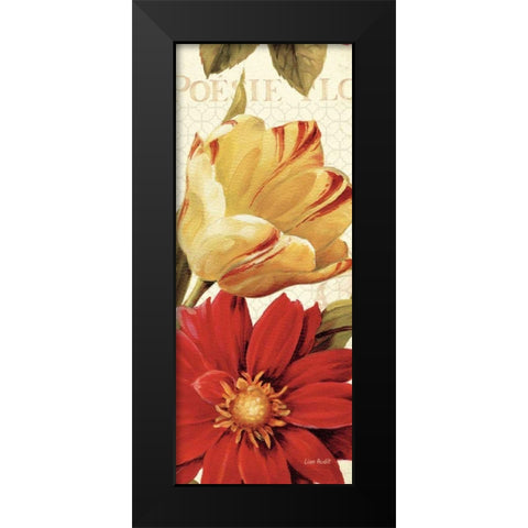 Poesie Florale Panel II Black Modern Wood Framed Art Print by Audit, Lisa