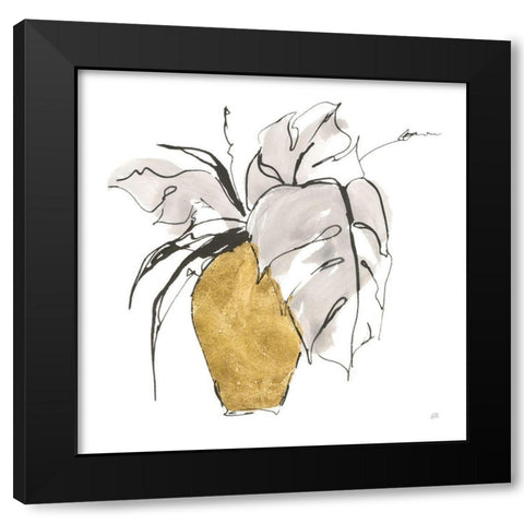 Delicate Gilded Vase III Black Modern Wood Framed Art Print with Double Matting by Paschke, Chris