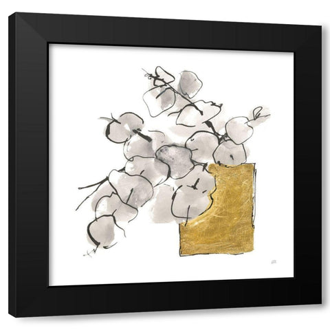 Delicate Gilded Vase IV Black Modern Wood Framed Art Print by Paschke, Chris
