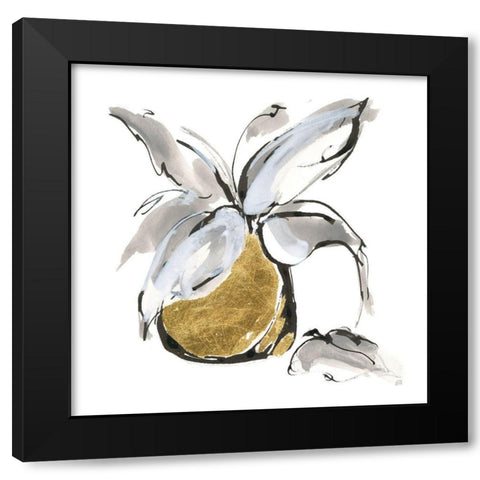 Gilded Vase I Black Modern Wood Framed Art Print by Paschke, Chris