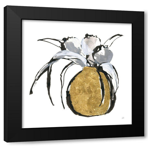 Gilded Vase II Black Modern Wood Framed Art Print by Paschke, Chris